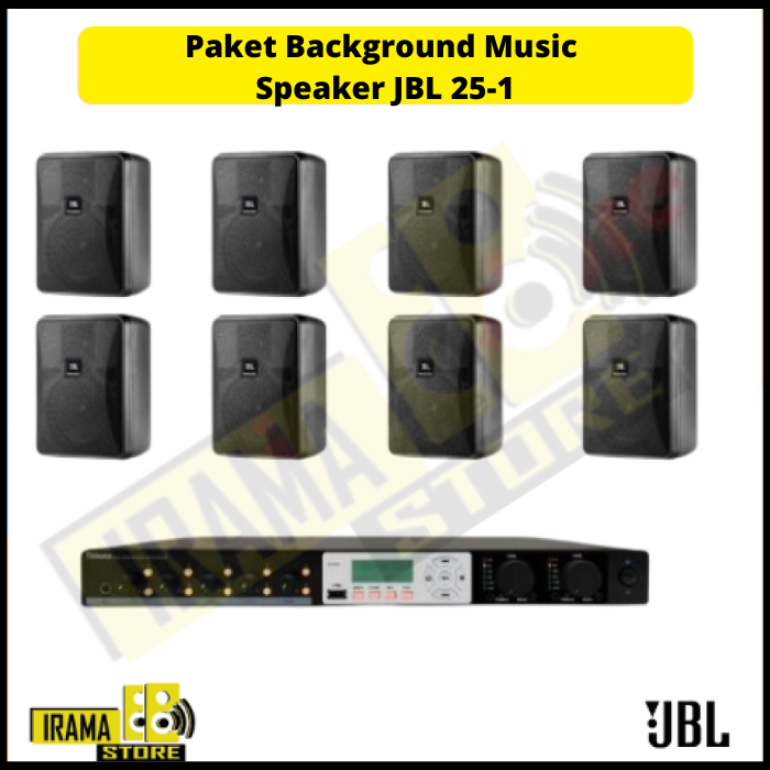 Paket Background Music Indoor Speaker JBL 25-1 - 8 Speaker